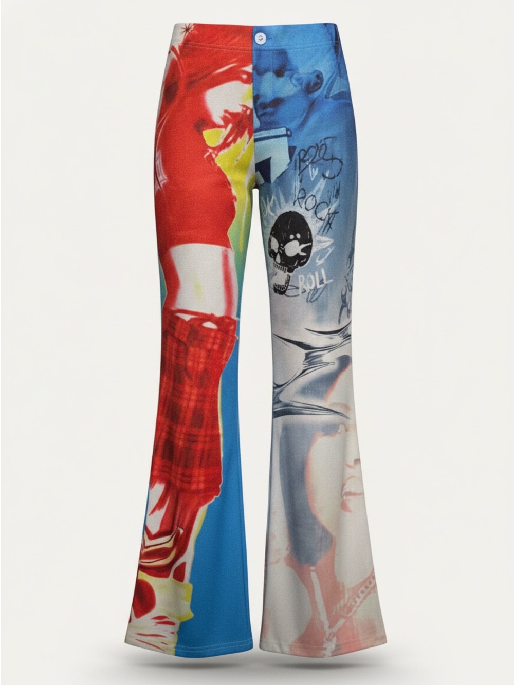 Women’s Multicolor Graphic Flare Pants